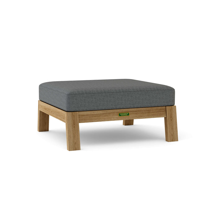 Anderson Teak Ottoman Charcoal Anderson Teak Palermo Outdoor Wood Ottoman