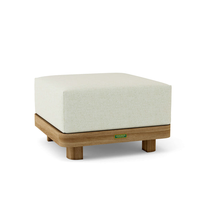 Anderson Teak Ottoman Natural Anderson Teak Granada Outdoor Wood Ottoman