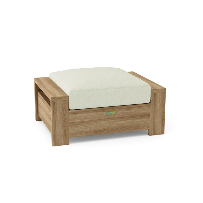 Anderson Teak Ottoman Natural Anderson Teak Madera Outdoor Wood Ottoman