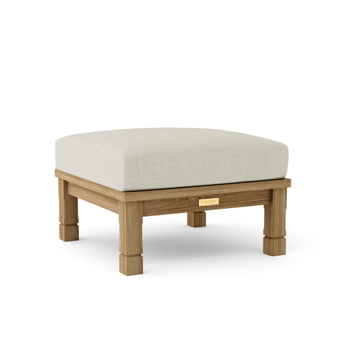 Anderson Teak Ottoman Natural Anderson Teak SouthBay Outdoor Wood Deep Seating Ottoman