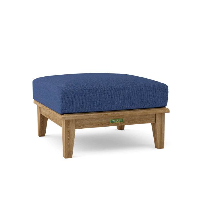 Anderson Teak Ottoman Navy Anderson Teak Brianna Outdoor Wood Deep Seating Ottoman