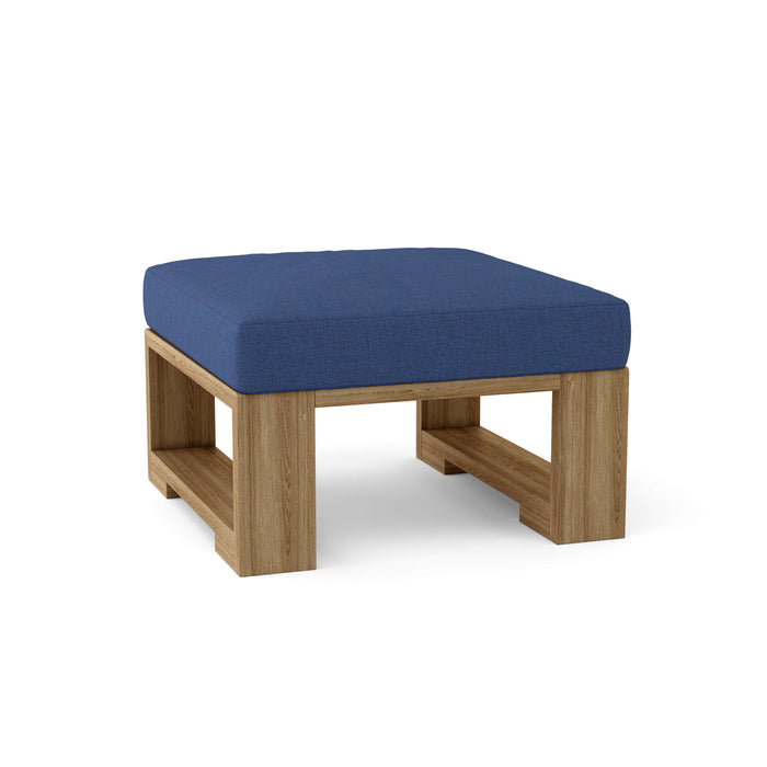 Anderson Teak Ottoman Navy Anderson Teak Capistrano Outdoor Wood Deep Seating Ottoman