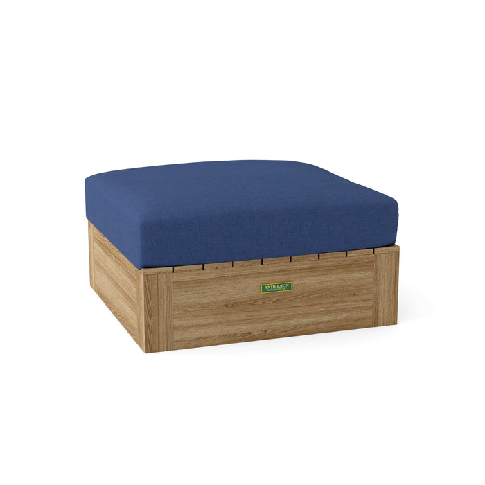 Anderson Teak Ottoman Navy Anderson Teak Copacabana Outdoor Wood Ottoman