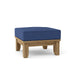 Anderson Teak Ottoman Navy Anderson Teak Luxe Outdoor Wood Ottoman with Cushion