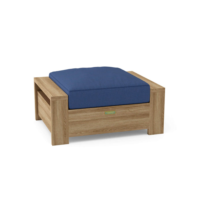 Anderson Teak Ottoman Navy Anderson Teak Madera Outdoor Wood Ottoman