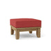 Anderson Teak Ottoman Pomegranate Anderson Teak Luxe Outdoor Wood Ottoman with Cushion