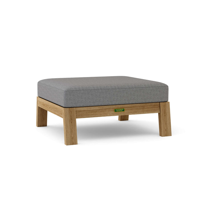 Anderson Teak Ottoman Slate Anderson Teak Palermo Outdoor Wood Ottoman