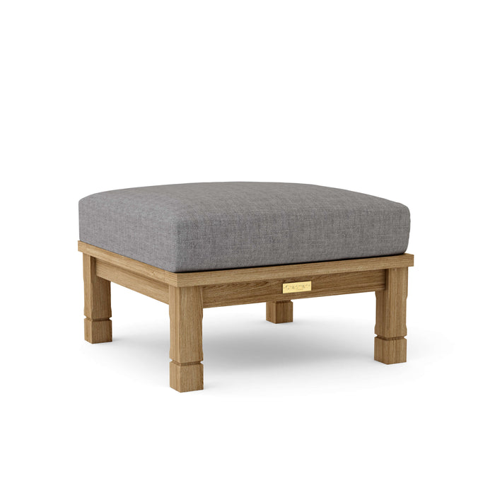 Anderson Teak Ottoman Slate Anderson Teak SouthBay Outdoor Wood Deep Seating Ottoman