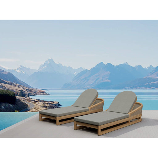 Anderson Teak Outdoor Set Anderson Teak 2-Pc Catania Sun Lounger Deep Seating Outdoor Patio Set