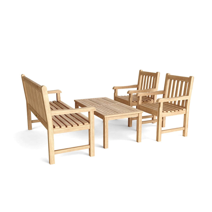 Anderson Teak Outdoor Set Anderson Teak 4pc Classic Outdoor Patio Conversation Set