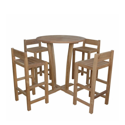 Anderson Teak Outdoor Set Anderson Teak 5pc Descanso Outdoor Patio Wood Bar Set