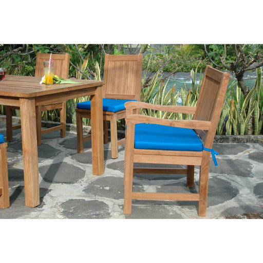 Anderson Teak Outdoor Set Anderson Teak 63″ Rectangular Dining Table Side Chair and Armchair Set