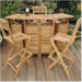 Anderson Teak Outdoor Set Anderson Teak Altavista Folding Bar Table and Folding Bar Chair Set