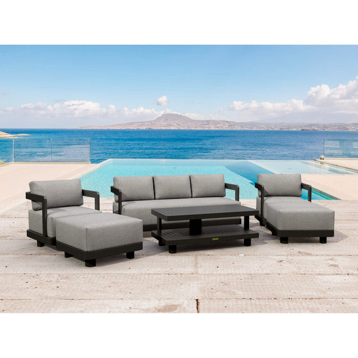 Anderson Teak Outdoor Set Anderson Teak Granada 6pc Deep Seating Patio Lounger Set