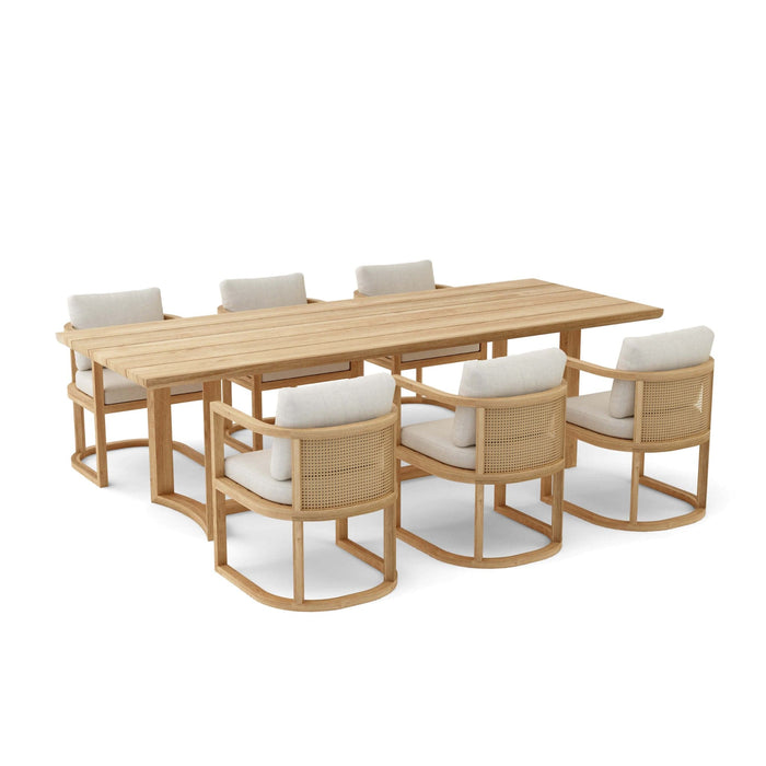 Anderson Teak Outdoor Set Anderson Teak Junus Dining Armchair and Dining Table Outdoor Set