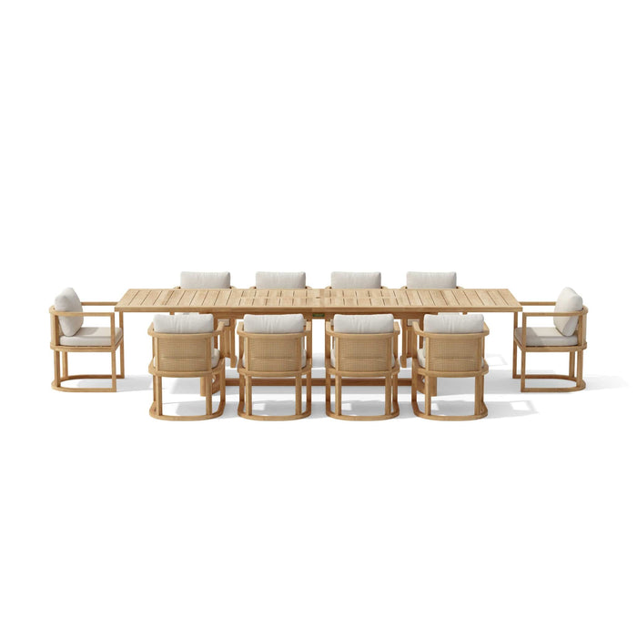 Anderson Teak Outdoor Set Anderson Teak Junus Dining Table and Dining Armchair Outdoor Set