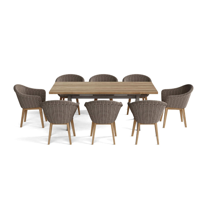 Anderson Teak Outdoor Set Anderson Teak Rectangular Dining Table and Padua Dining Chair Set