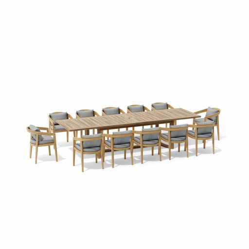 Anderson Teak Outdoor Set Anderson Teak Toscana Rectangular Dining Table and Dining Chair Set