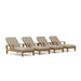 Anderson Teak Outdoor Set Ash Anderson Teak 4 pcs Brianna Sun Lounger Deep Seating Outdoor Set