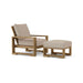 Anderson Teak Outdoor Set Ash Anderson Teak Capistrano Deep Seating Armchair and Ottoman Set