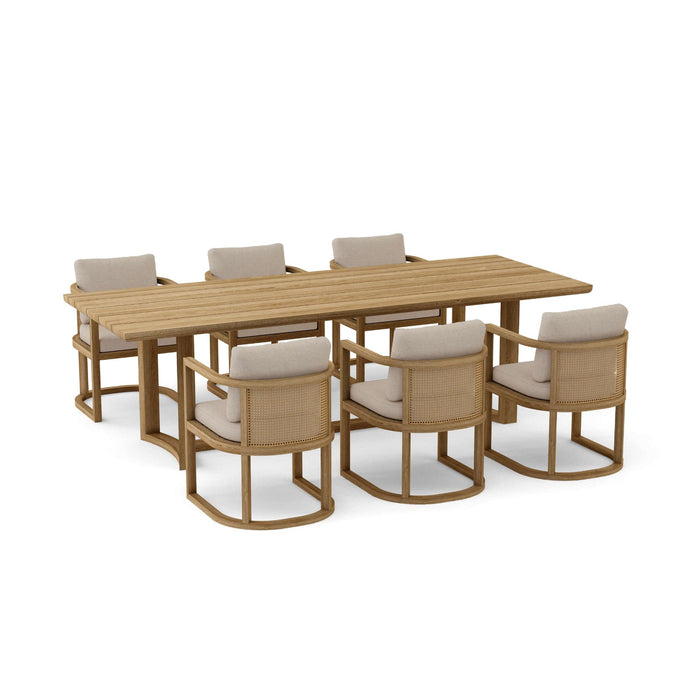 Anderson Teak Outdoor Set Ash Anderson Teak Junus Dining Armchair and Dining Table Outdoor Set