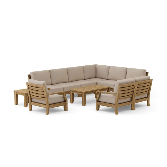 Anderson Teak Outdoor Set Ash Anderson Teak Riviera 11pc Deep Seating Modular Outdoor Patio Set