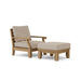 Anderson Teak Outdoor Set Ash Anderson Teak Riviera Deep Seating Armchair and Ottoman Set