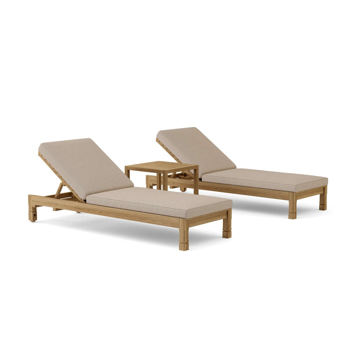 Anderson Teak Outdoor Set Ash Anderson Teak SouthBay Outdoor Wood Sun Lounger Set