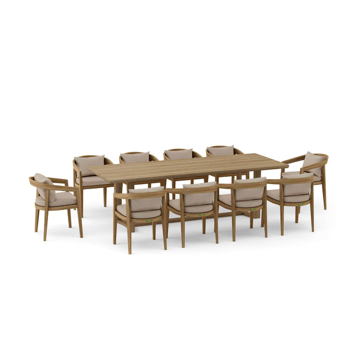 Anderson Teak Outdoor Set Ash Anderson Teak Toscana Dining Table and Dining Chair Outdoor Set