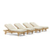 Anderson Teak Outdoor Set Beige Anderson Teak 4 pcs Capri Sun Lounger Outdoor Set