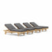 Anderson Teak Outdoor Set Charcoal Anderson Teak 4 pcs Capri Sun Lounger Outdoor Set