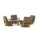 Anderson Teak Outdoor Set Charcoal Anderson Teak Riviera 4pc Armchair and Square Coffee Table Set