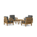 Anderson Teak Outdoor Set Charcoal Anderson Teak SouthBay 4pc Armchair and Round Coffee Table Set