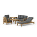 Anderson Teak Outdoor Set Charcoal Anderson Teak SouthBay 6pc Deep Seating with Lounger Set