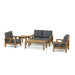 Anderson Teak Outdoor Set Charcoal Anderson Teak SouthBay Deep Seating 5-Piece Conversation