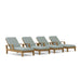 Anderson Teak Outdoor Set Mist Anderson Teak 4 pcs Brianna Sun Lounger Deep Seating Outdoor Set