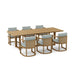 Anderson Teak Outdoor Set Mist Anderson Teak Junus Dining Armchair and Dining Table Outdoor Set