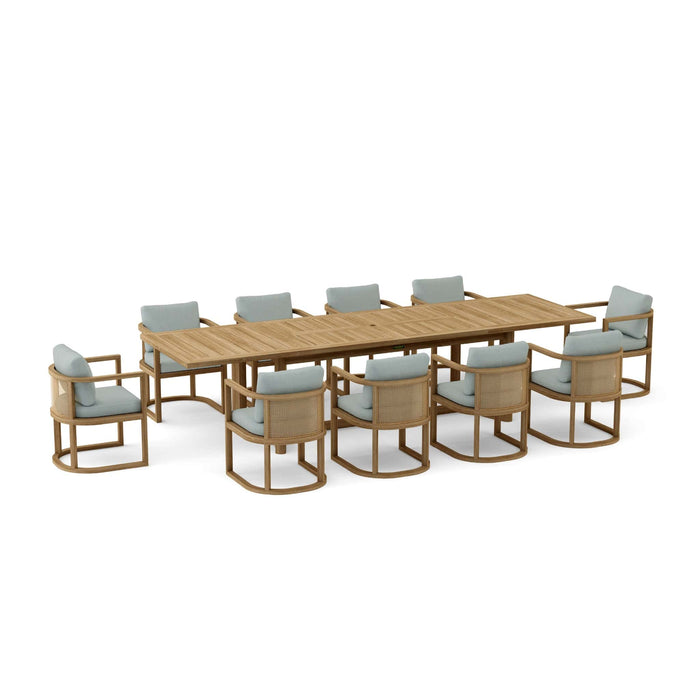 Anderson Teak Outdoor Set Mist Anderson Teak Junus Dining Table and Dining Armchair Outdoor Set