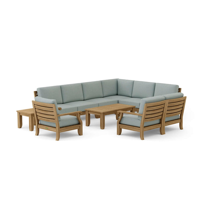 Anderson Teak Outdoor Set Mist Anderson Teak Riviera 11pc Deep Seating Modular Outdoor Patio Set