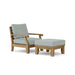 Anderson Teak Outdoor Set Mist Anderson Teak Riviera Deep Seating Armchair and Ottoman Set