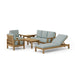 Anderson Teak Outdoor Set Mist Anderson Teak SouthBay 6pc Deep Seating with Lounger Set