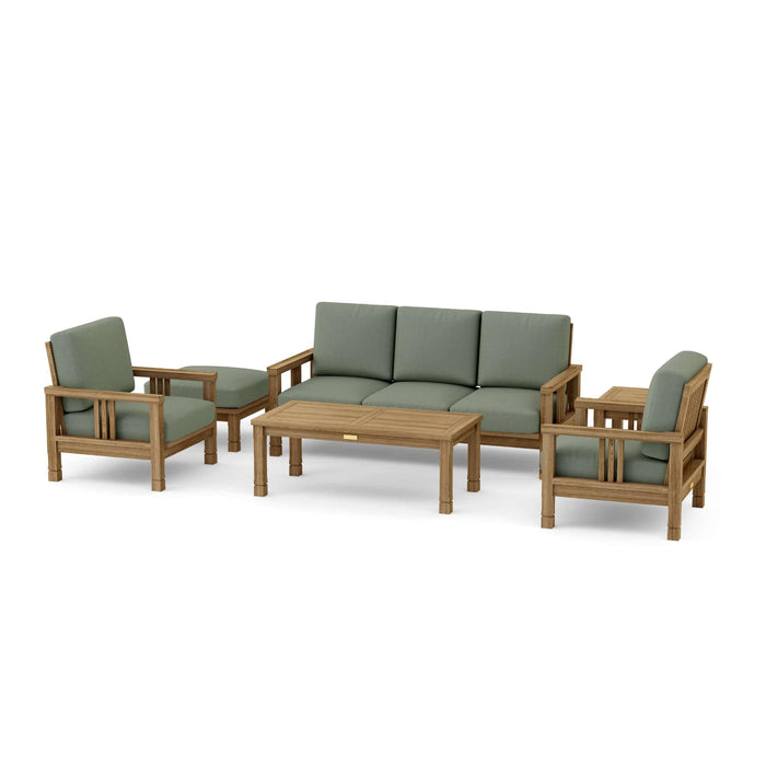 Anderson Teak Outdoor Set Mist Anderson Teak SouthBay 6pc Outdoor Patio Deep Seating Set