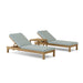 Anderson Teak Outdoor Set Mist Anderson Teak SouthBay Outdoor Wood Sun Lounger Set