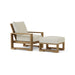 Anderson Teak Outdoor Set Natural Anderson Teak Capistrano Deep Seating Armchair and Ottoman Set