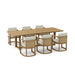 Anderson Teak Outdoor Set Natural Anderson Teak Junus Dining Armchair and Dining Table Outdoor Set