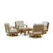 Anderson Teak Outdoor Set Natural Anderson Teak Riviera 4pc Armchair and Square Coffee Table Set