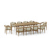 Anderson Teak Outdoor Set Natural Anderson Teak Toscana Dining Table and Dining Chair Outdoor Set