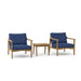 Anderson Teak Outdoor Set Navy Anderson Teak 3pc Amalfi Outdoor Patio Wood Deep Seating Set