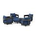 Anderson Teak Outdoor Set Navy Anderson Teak Coronado 6pc Deep Seating Aluminum Lounger Set