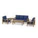 Anderson Teak Outdoor Set Navy Anderson Teak SouthBay 5pc Outdoor Patio Deep Seating Set